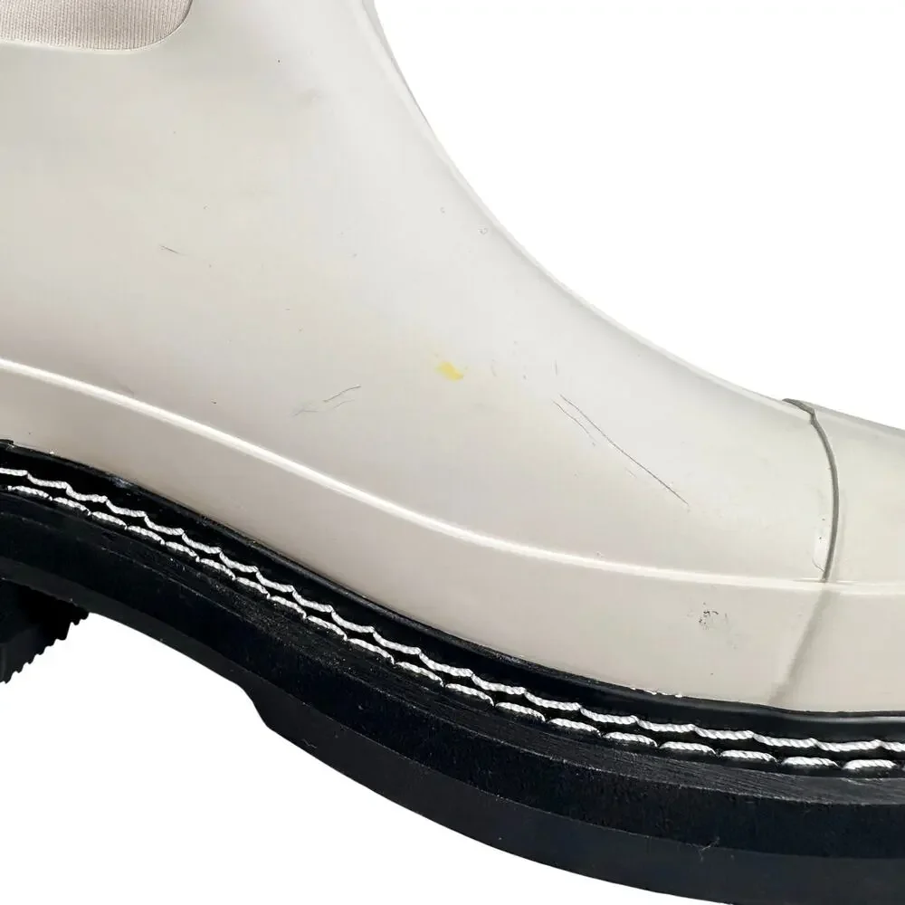 Hunter | Women | White Refined Stitch Sherpa Insulated Wellington Boots | US 5